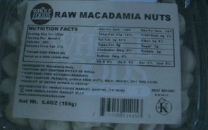 Whole Food Macadamia Nuts Recalled for Salmonella Risk
