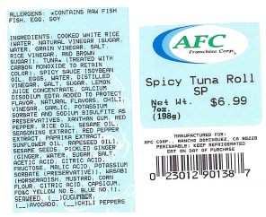 Osamu Corp. Recalls Sushi Tuna for Salmonella Again