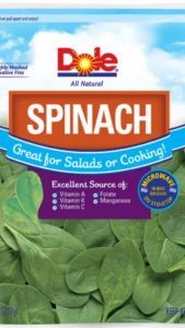 Dole Spinach Recalled for Salmonella Risk