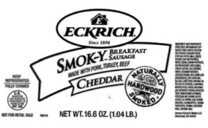  A food-service distribution company in Kansas has recalled over 90,000 pounds of ready-to-eat breakfast sausage that may contain bits of metal.