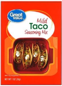 Great Value Taco Seasoning Recall