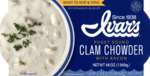 Spoiled Ivar's Soups and Chowder May Pose Illness Risk